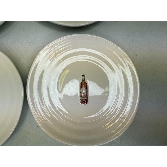 Set of 6 Williams Sonoma Wine Theme Raised Bottle Appetizer Plates Canapes 5.25" - Picture 2 of 9